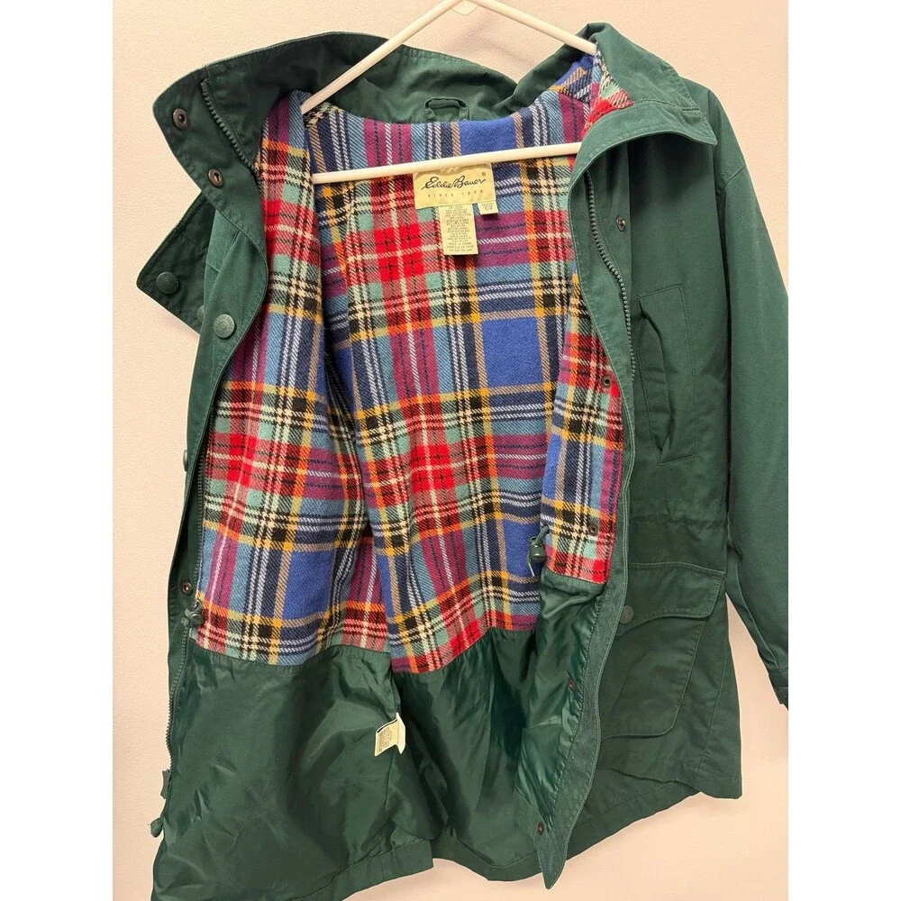 Vintage Eddie Bauer flannel lined winter coat
